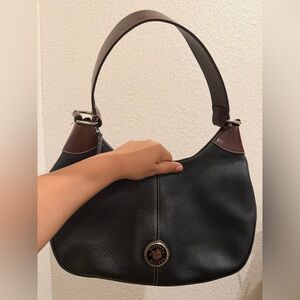 Dooney & Bourke Black and Brown Hobo Bag